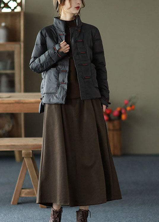 Manteau d'hiver Vintage à Col Montant 2
