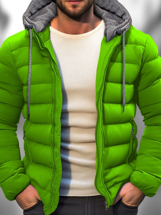 Manteau d'hiver léger pour homme avec capuche zippée 5