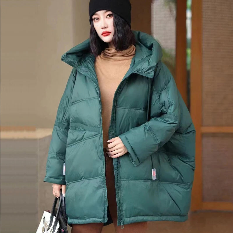 Manteau d'hiver pour femmes avec capuche et cordon de serrage 6