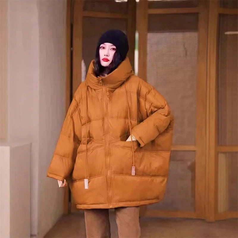 Manteau d'hiver pour femmes avec capuche et cordon de serrage 7