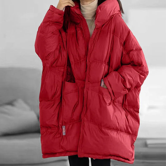 Manteau d'hiver pour femmes avec capuche et cordon de serrage 8