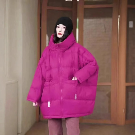 Manteau d'hiver pour femmes avec capuche et cordon de serrage 9