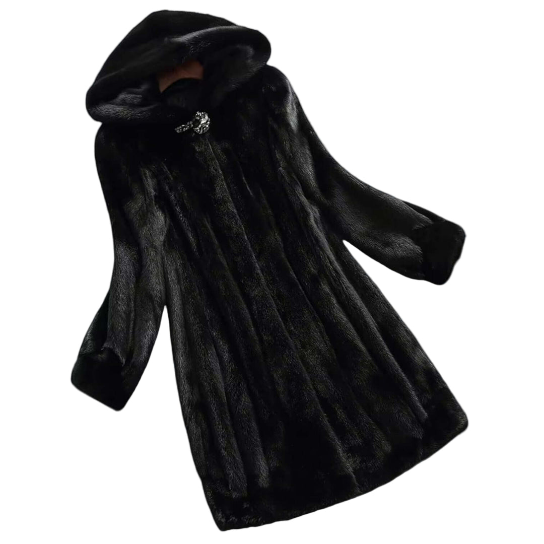 Manteau en Fausse Fourrure pour Femmes - Coupe Ajustée 0