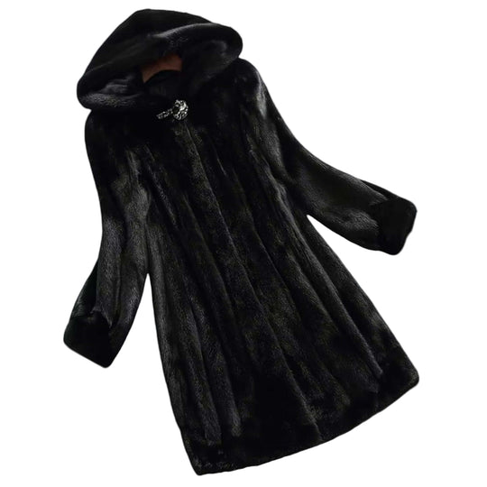 Manteau en Fausse Fourrure pour Femmes - Coupe Ajustée 0