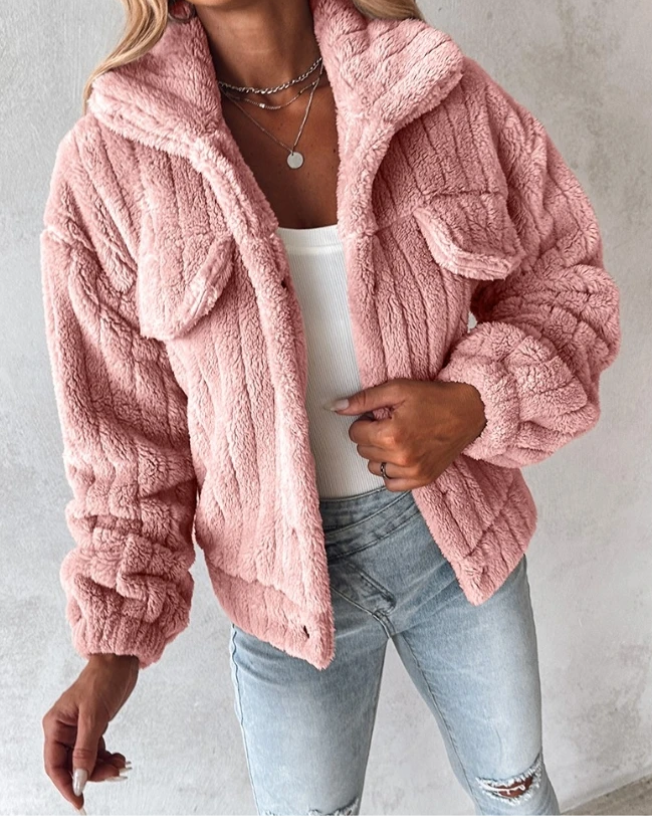 Manteau en Teddy pour Femmes - Coupe Oversized 2