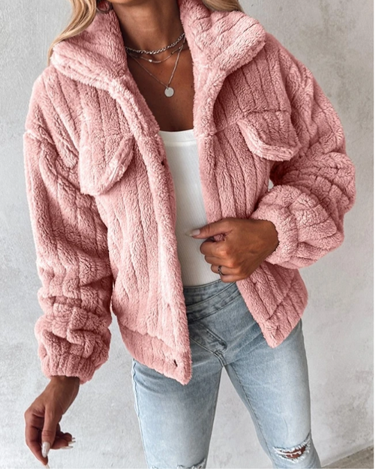 Manteau en Teddy pour Femmes - Coupe Oversized 2