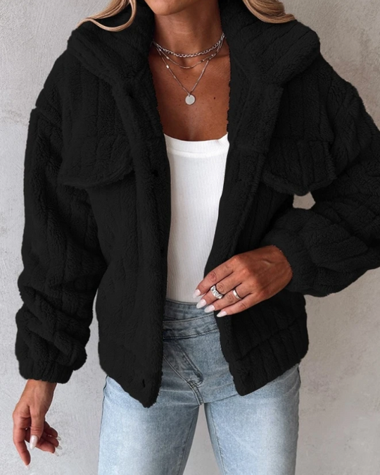 Manteau en Teddy pour Femmes - Coupe Oversized 3