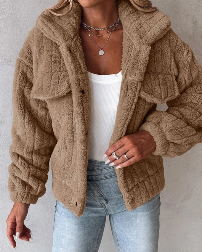 Manteau en Teddy pour Femmes - Coupe Oversized 4