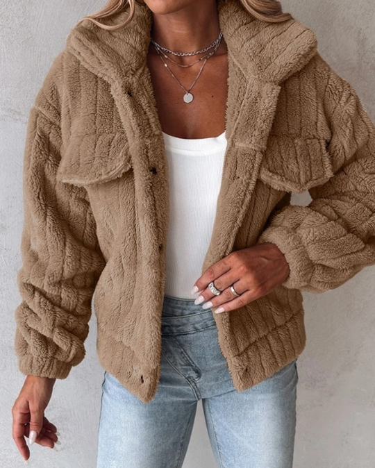 Manteau en Teddy pour Femmes - Coupe Oversized 4