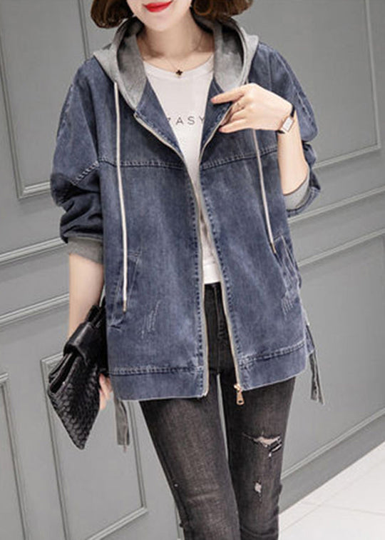 Manteau en denim à capuche vintage 3