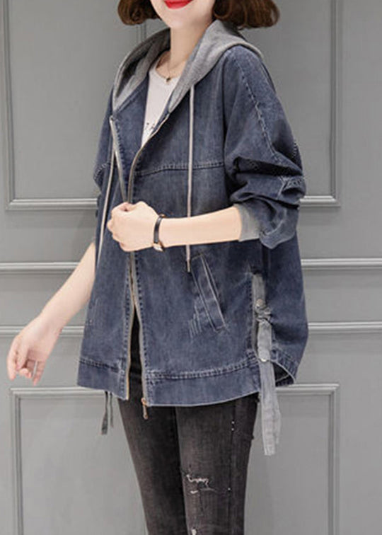 Manteau en denim à capuche vintage 4