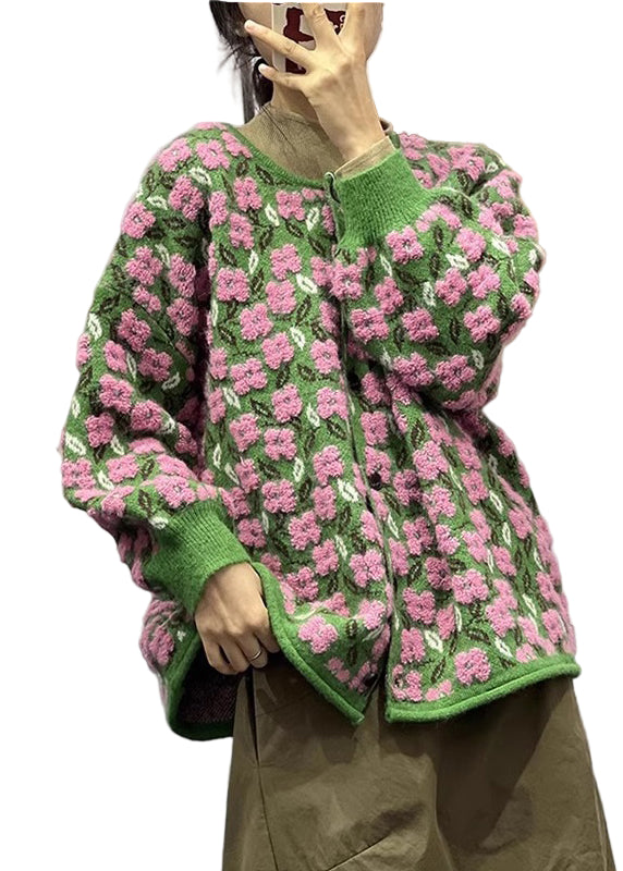 Manteau en tricot à col rond pour femmes 0