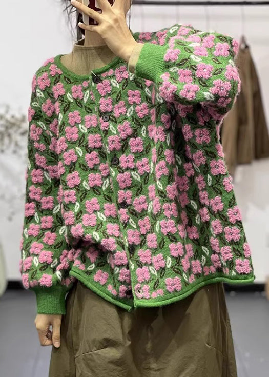 Manteau en tricot à col rond pour femmes 1