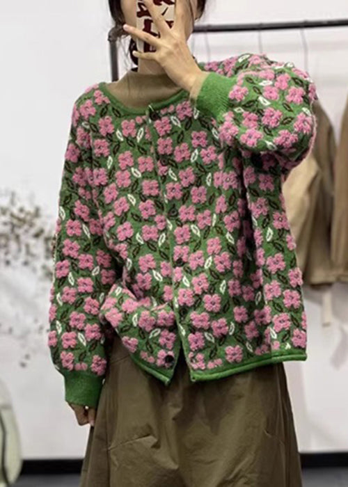 Manteau en tricot à col rond pour femmes 2