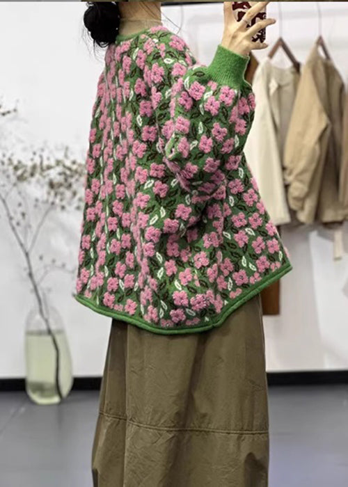 Manteau en tricot à col rond pour femmes 4
