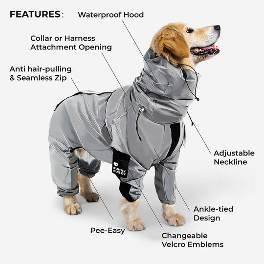 Manteau pour Chien Imperméable et Réfléchissant 3