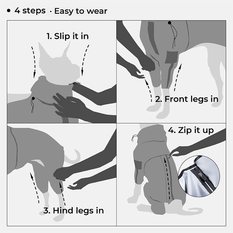 Manteau pour Chien Imperméable et Réfléchissant 5