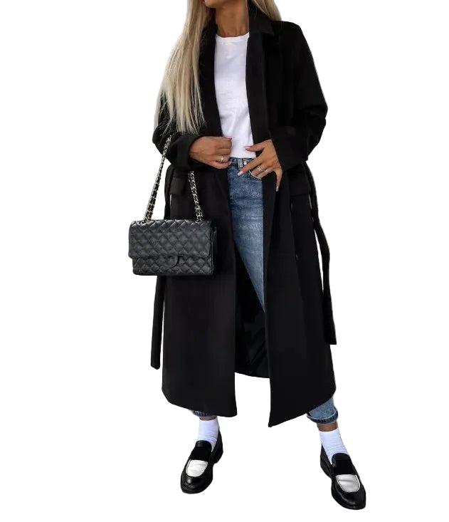 Manteau réversible en laine pour femme, style intemporel 0