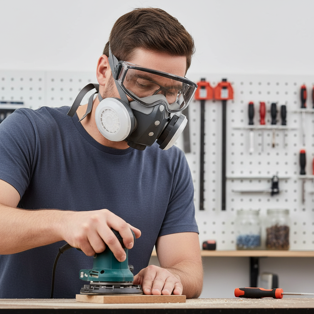 Masque Respiratoire Intégré Anti Poussière pour Travail du Bois et Bricolage 2
