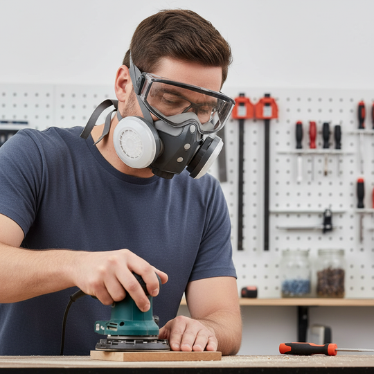 Masque Respiratoire Intégré Anti Poussière pour Travail du Bois et Bricolage 2