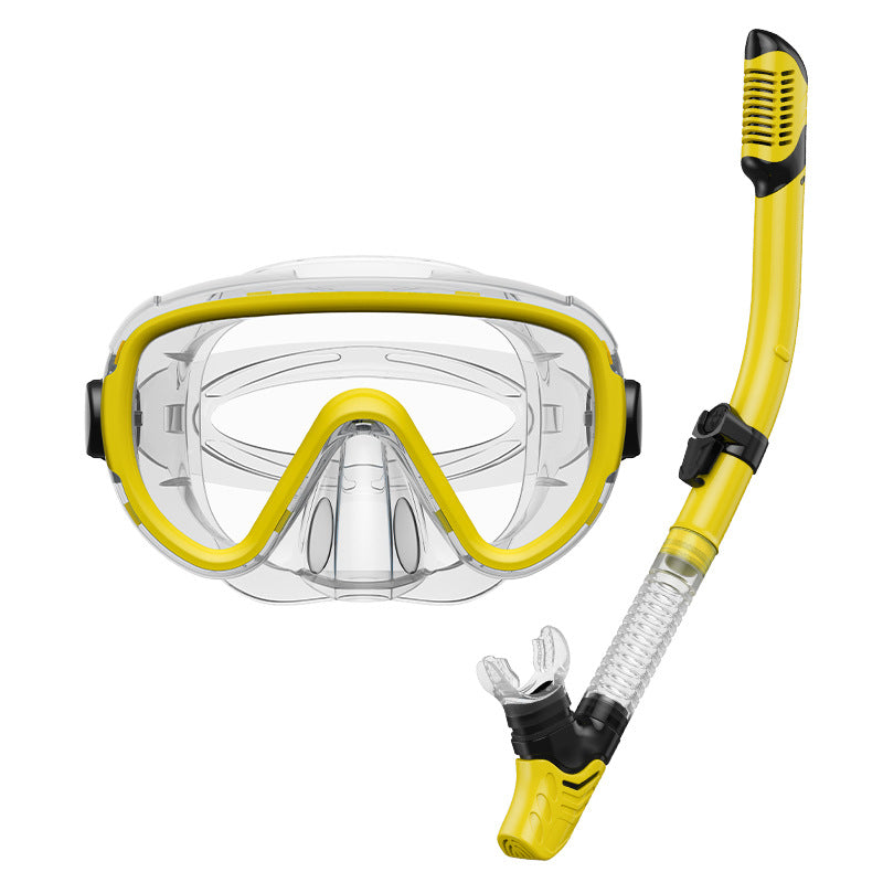Masque de plongée avec tube respiratoire flexible et vision claire 0