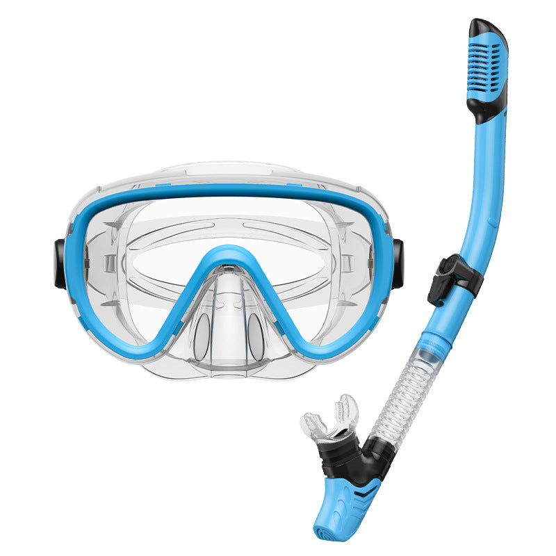 Masque de plongée avec tube respiratoire flexible et vision claire 1