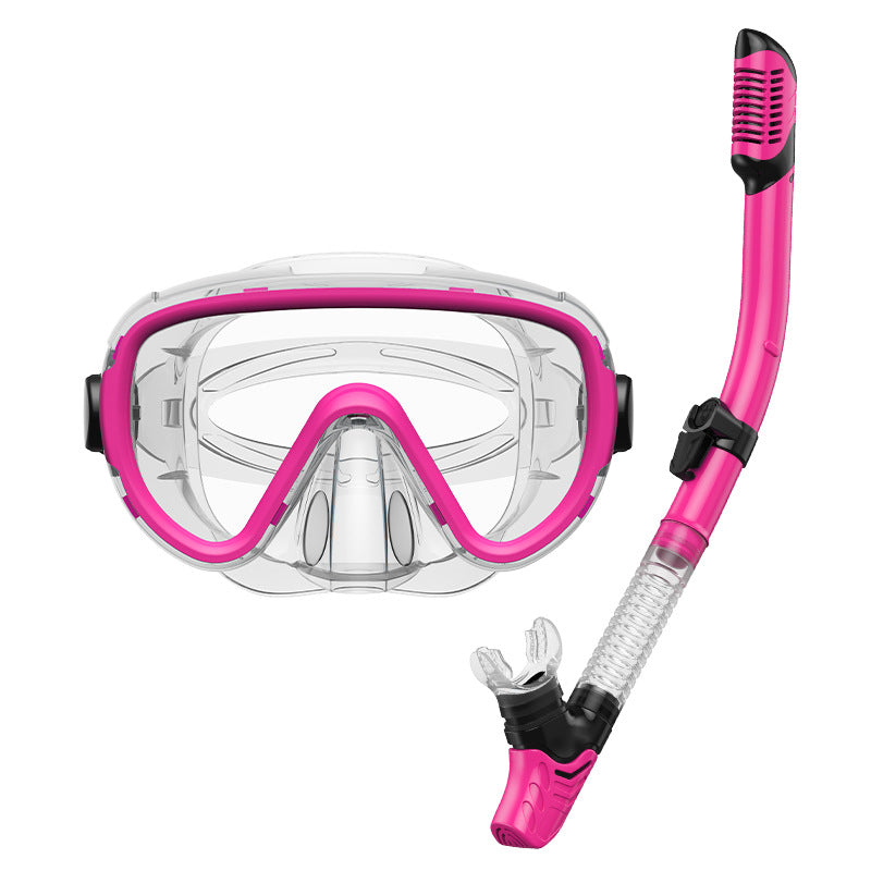 Masque de plongée avec tube respiratoire flexible et vision claire 3