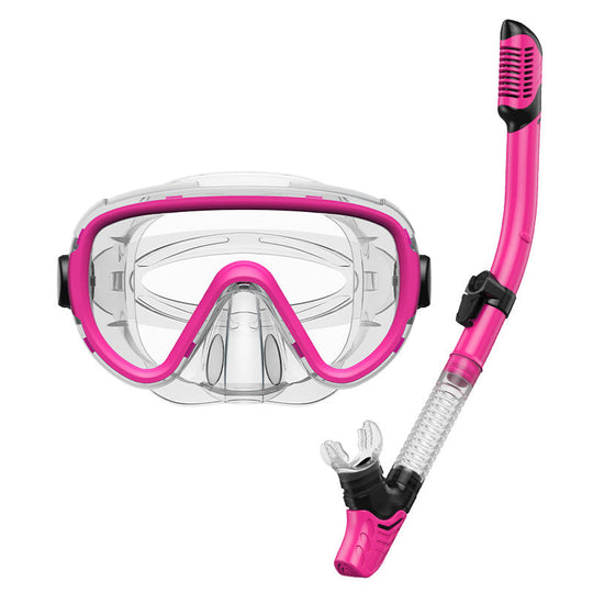 Masque de plongée avec tube respiratoire flexible et vision claire 3
