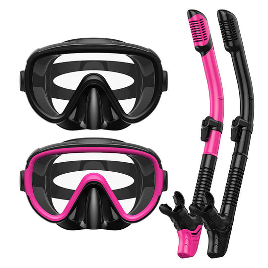 Masque de plongée avec tube respiratoire flexible et vision claire 5