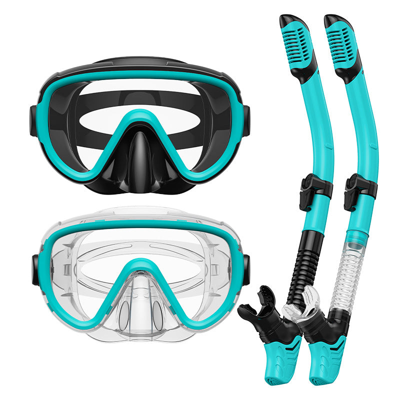 Masque de plongée avec tube respiratoire flexible et vision claire 6