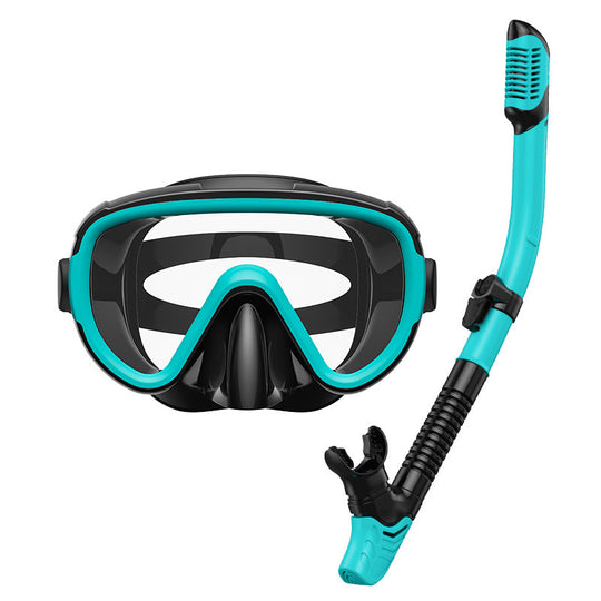Masque de plongée avec tube respiratoire flexible et vision claire 7