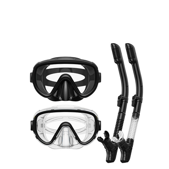 Masque de plongée avec tube respiratoire flexible et vision claire 9