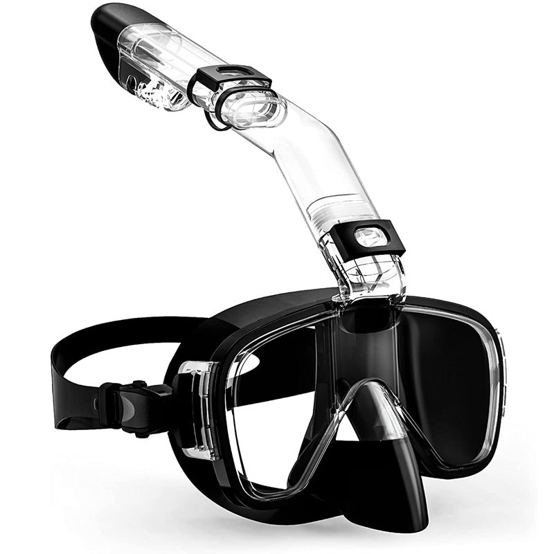 Masque de plongée pour femme avec tuba flexible et large champ de vision 1