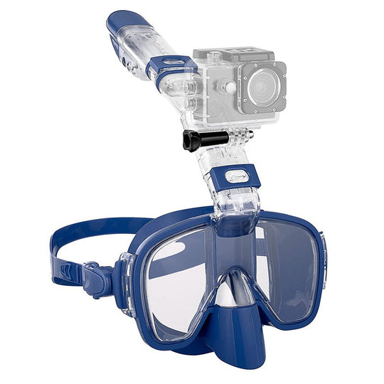 Masque de plongée pour femme avec tuba flexible et large champ de vision 2