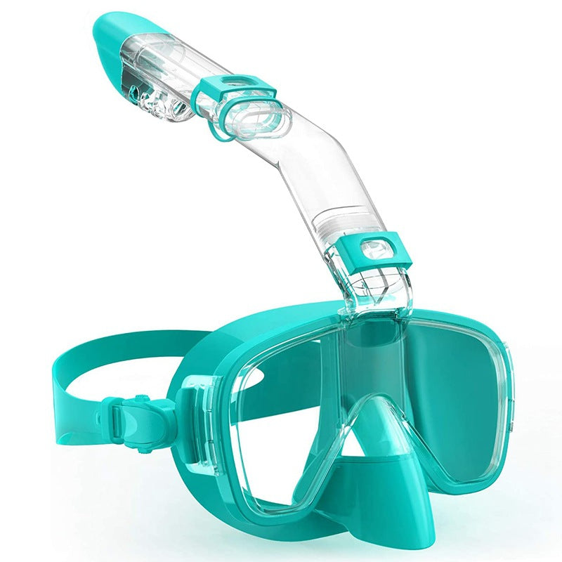 Masque de plongée pour femme avec tuba flexible et large champ de vision 4