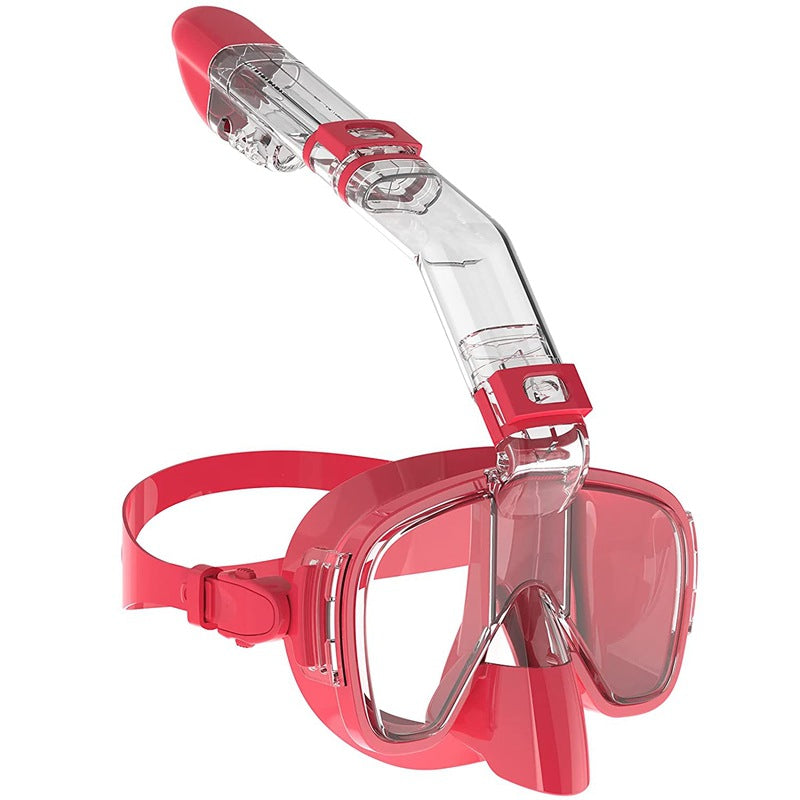 Masque de plongée pour femme avec tuba flexible et large champ de vision 5