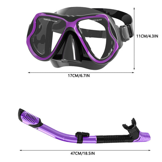 Masque de plongée pour homme et femme avec bord souple et technologie anti-buée 3