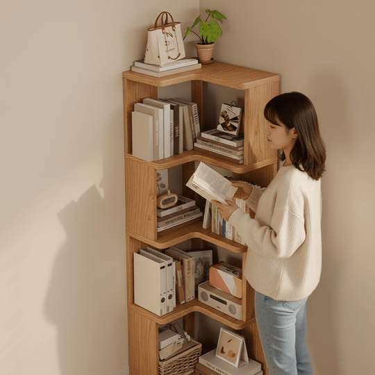Meuble d'angle en bois de pin massif pour un rangement moderne 3