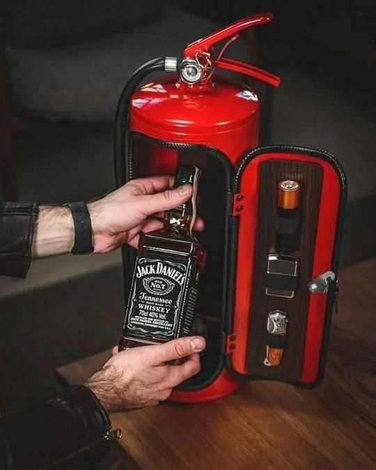 Mini Bar Caché Design Extincteur Pratique et Original 1