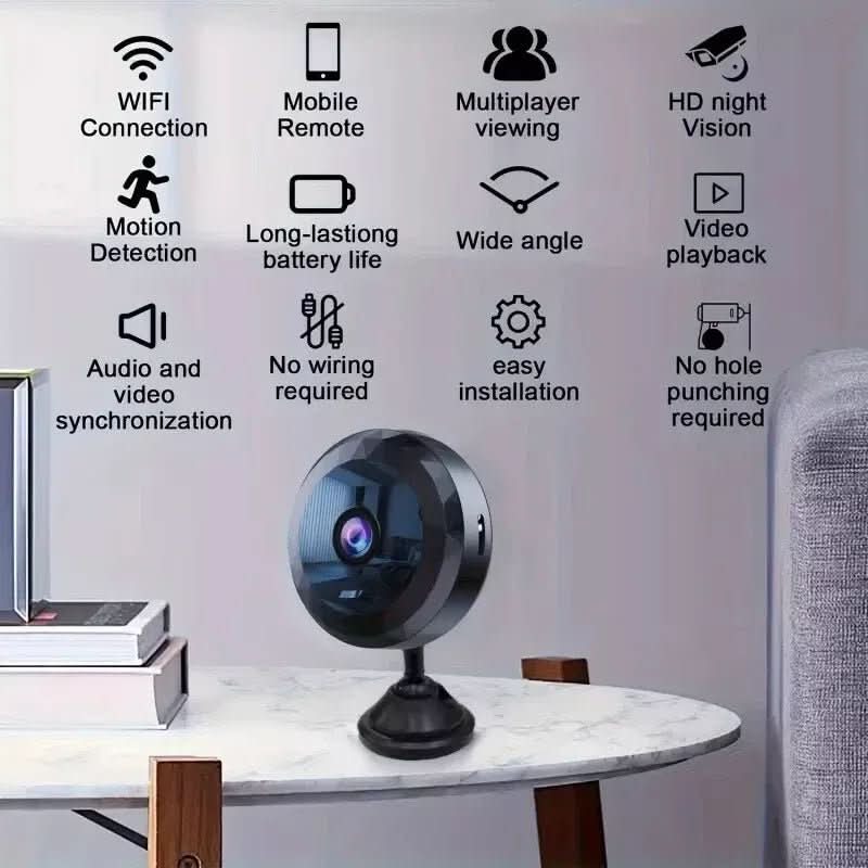 Mini Caméra de Surveillance WiFi 1080P HD Magnétique avec Vision Nocturne et Détection de Mouvement 4