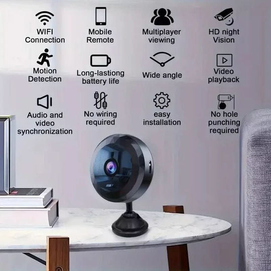 Mini Caméra de Surveillance WiFi 1080P HD Magnétique avec Vision Nocturne et Détection de Mouvement 4