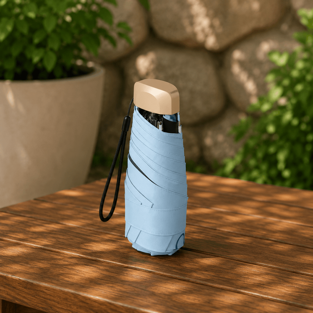 Mini Parapluie Ultra Léger avec Protection Solaire et Pluie 7
