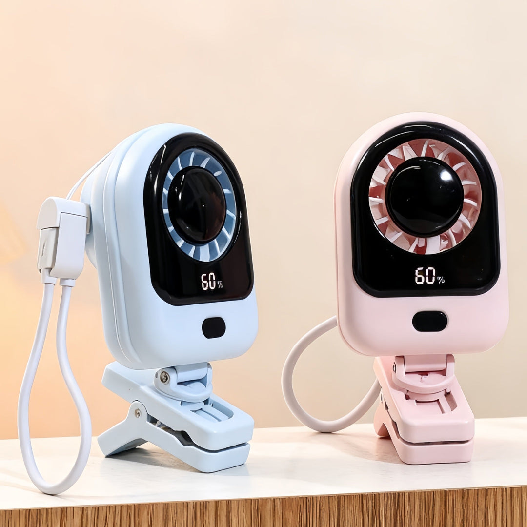 Mini Rafraichisseur d'Air Portable avec Affichage Numérique et Ventilateur Réglable 4