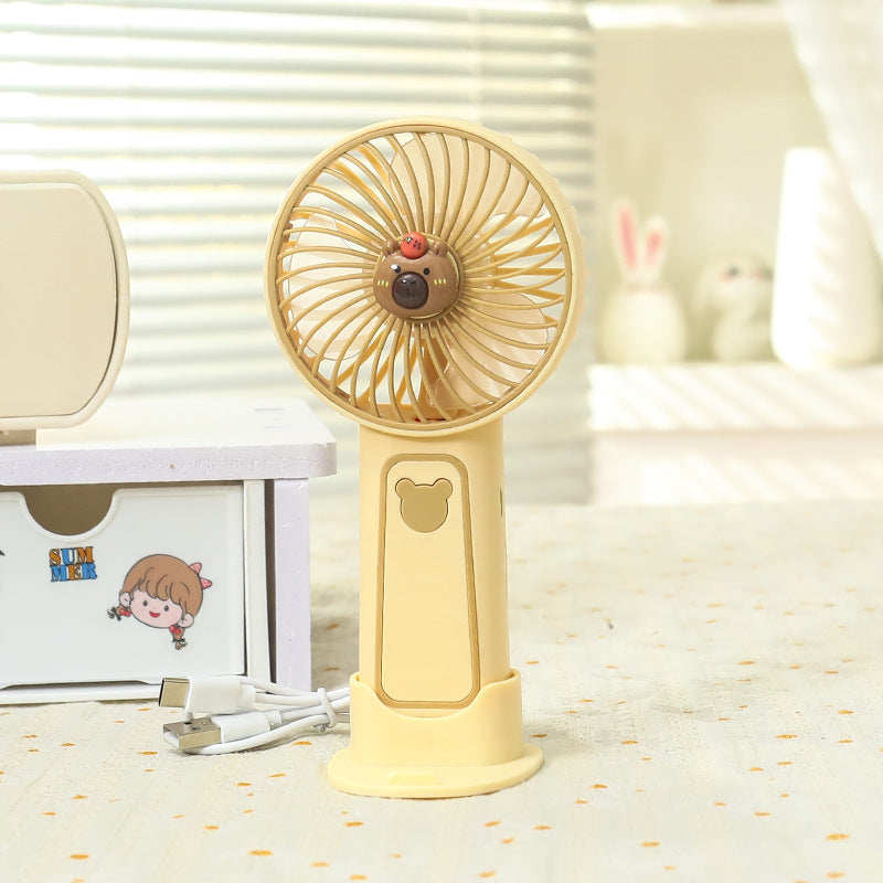 Mini Ventilateur Portable Rechargeable Design Ours pour Femme 6