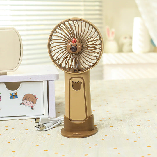 Mini Ventilateur Portable Rechargeable Design Ours pour Femme 7