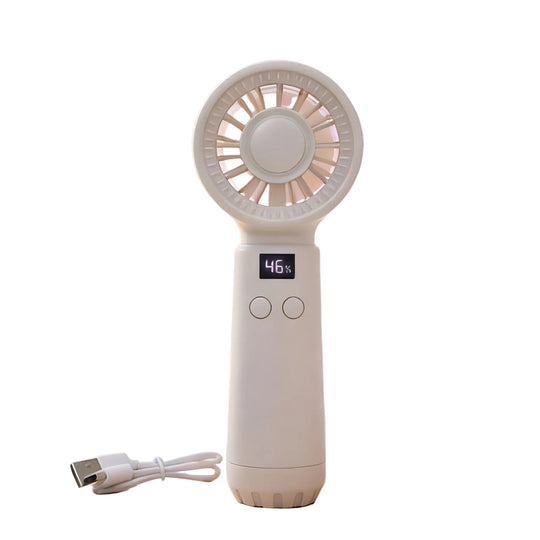 Mini Ventilateur Portable Rechargeable avec Affichage de Température pour Femme 0