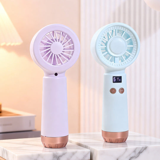 Mini Ventilateur Portable Rechargeable avec Affichage de Température pour Femme 3
