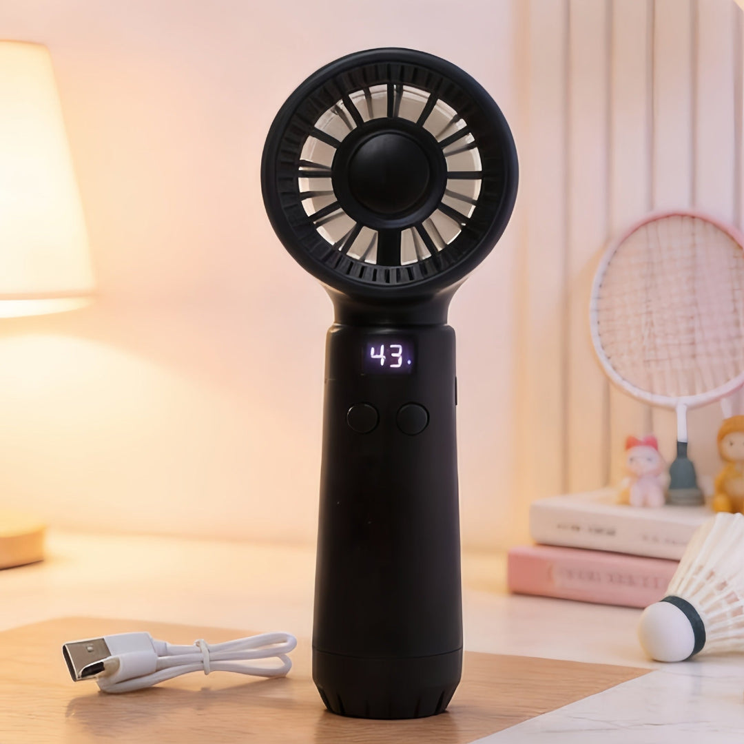 Mini Ventilateur Portable Rechargeable avec Affichage de Température pour Femme 6
