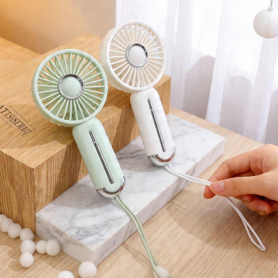 Mini Ventilateur Portable Rechargeable avec Poignée Ergonomique 1