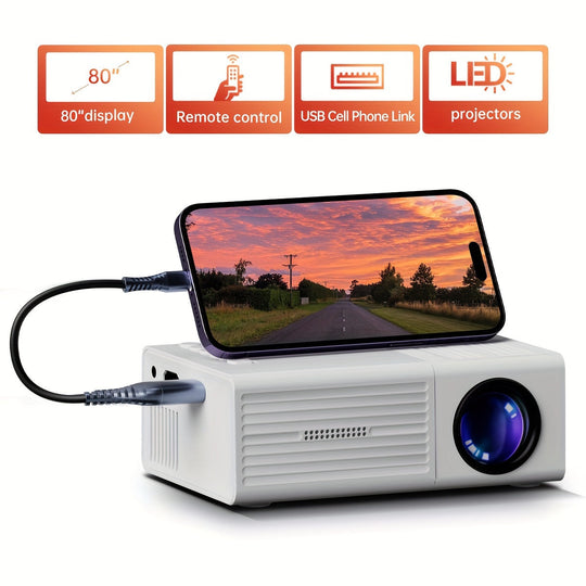 Mini Vidéoprojecteur Portable 3000 Lumens Compact pour Cinéma et Présentations 1